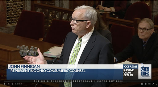 John Finnigan Representing Ohio Consumers Counsel October 7 2025 Supreme Court of Ohio