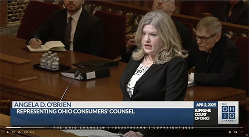 Angela D. O'Brien representing Ohio Consumers' Counsel before the Supreme Court of Ohio Apr. 2, 2025