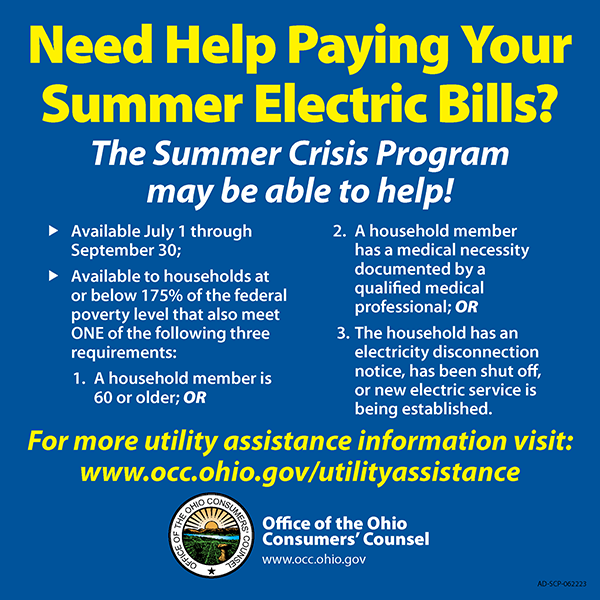 Summer Crisis Program Office of the Ohio Consumers' Counsel